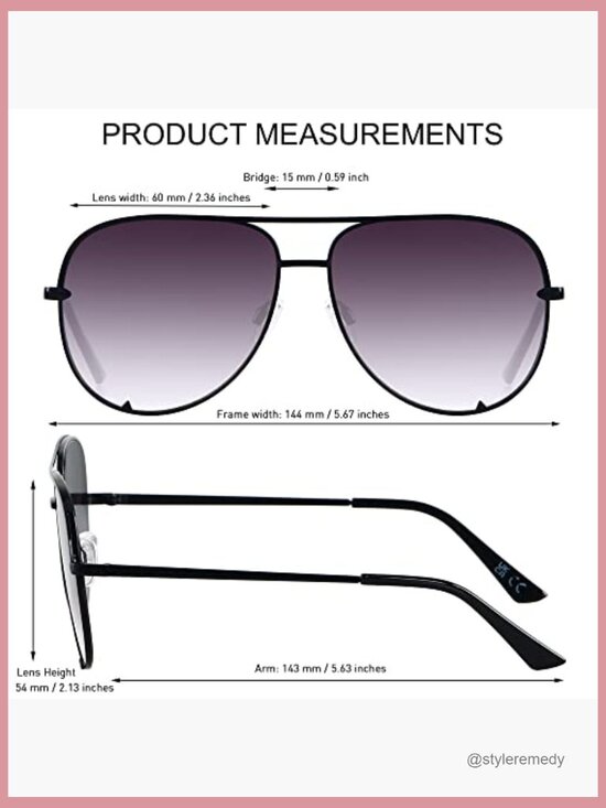Metal Oversized Aviator Sunglasses UV400 Protection